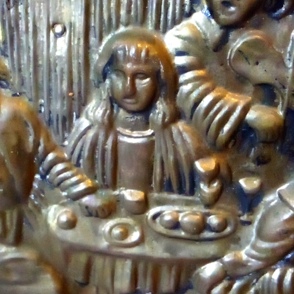 Victorian newspaper - magazine pub scene case wood & brass rack circa 1930 - Picture 9 of 9